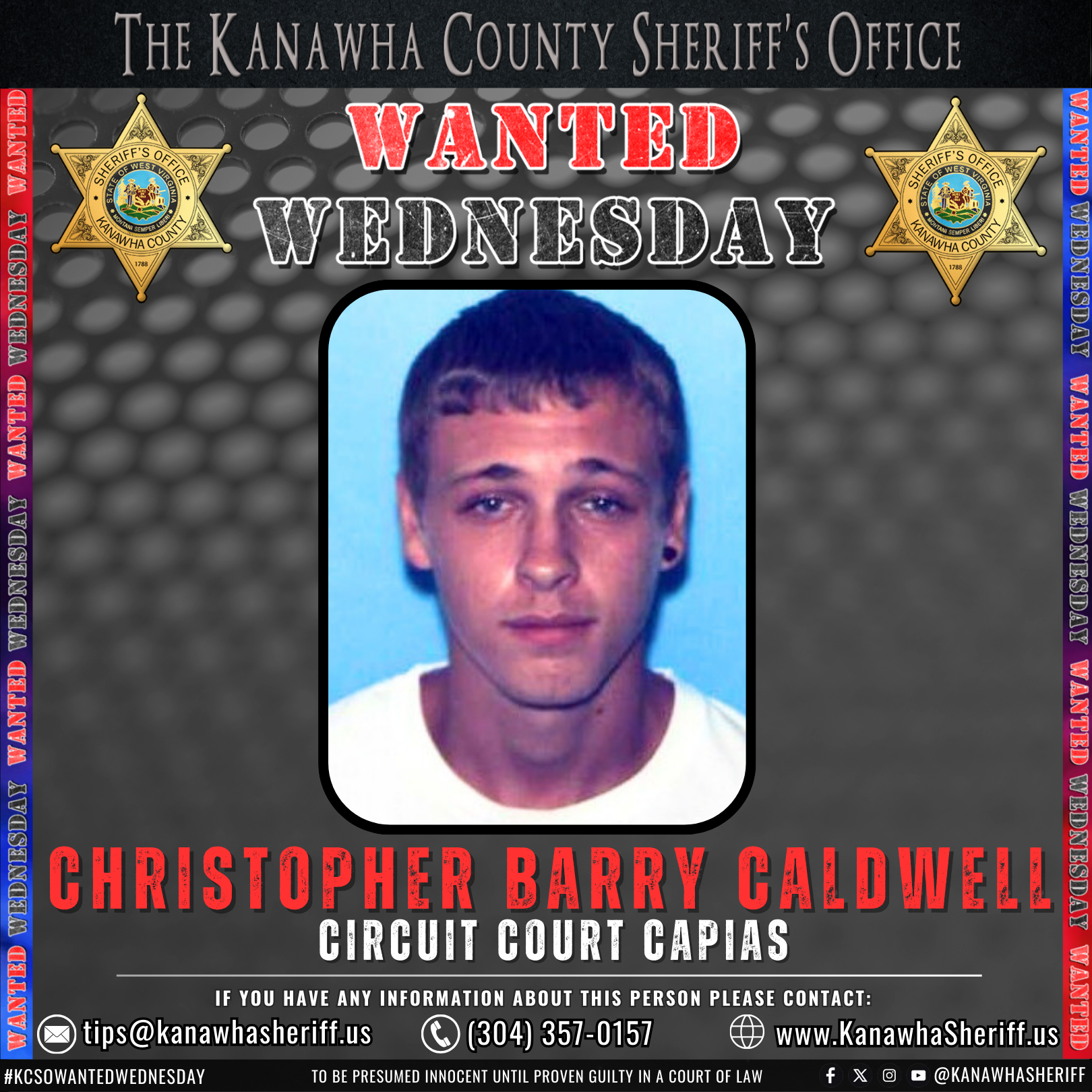 Wanted Wednesday Suspect: Christopher Caldwell